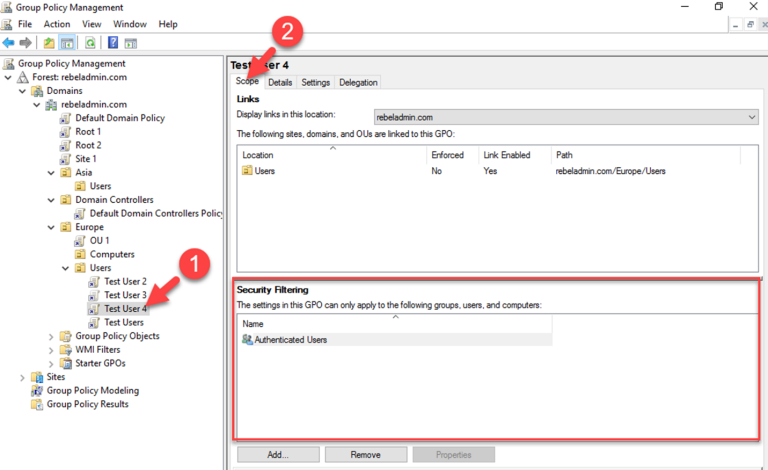 group-policy-security-filtering-rebeladmin