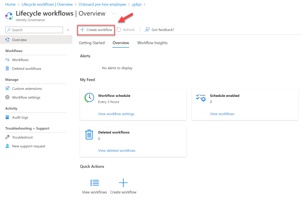 create new Entra ID lifecycle workflow