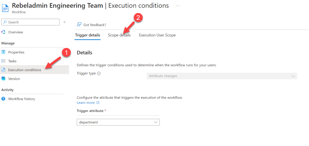 Entra ID lifecycle workflow scope details