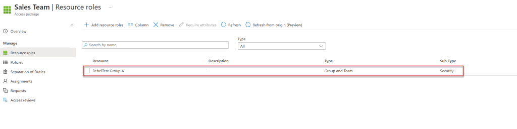 Entra ID Entitlement Management Access Package for sales team